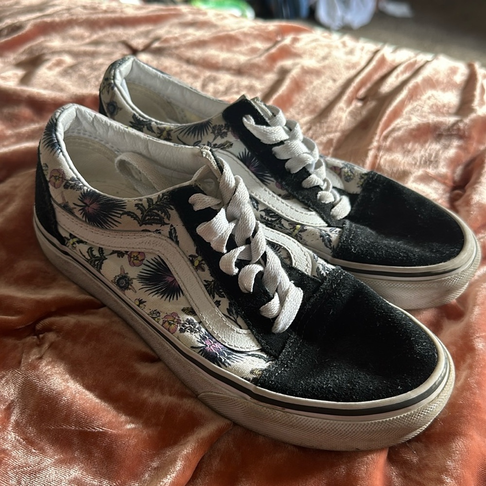 VANS Paradise Floral Old Skool Sneakers Black Size 5.5